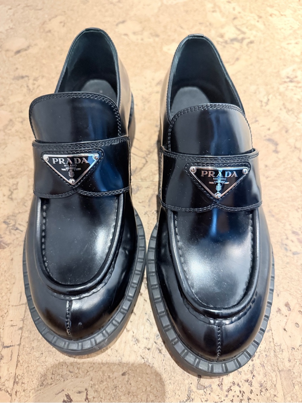 Prada
Platform leather loafers